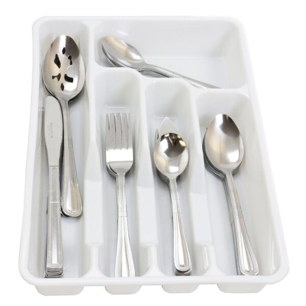 Gibson Home Basic Living Aston 45 Piece Flatware Set with Plastic Tray