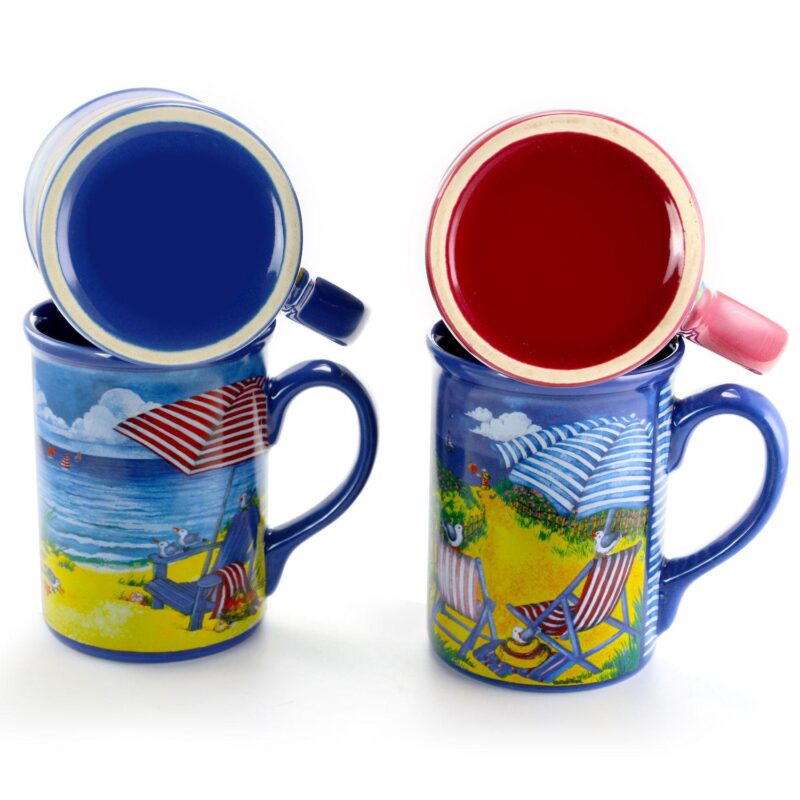 Gibson Home Beachcomber 4 Piece 16 Ounce Stoneware Mug Set - Image 2