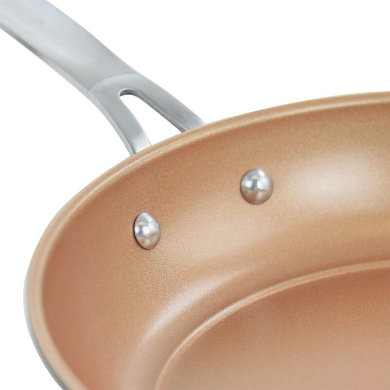 Gibson Home Chestnut 2 Piece Nonstick Carbon Steel Frying Pan Set - Image 5