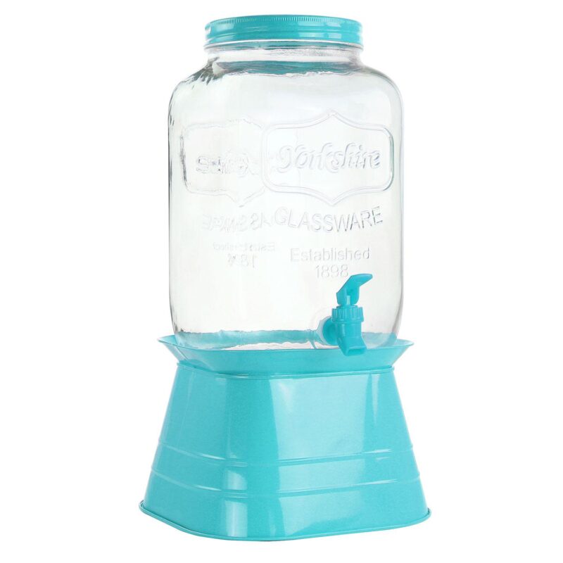 Gibson Home Chiara 2 Gallon Mason Cold Drink Dispenser with Metal Base and Lid - Image 7