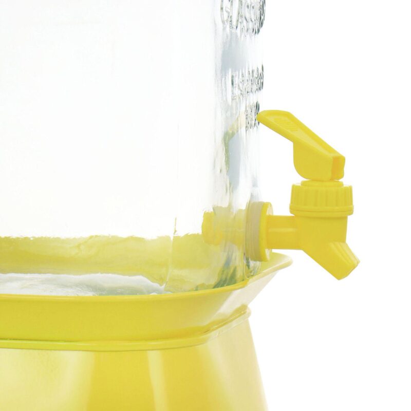 Gibson Home Chiara 2 Gallon Mason Cold Drink Dispenser with Metal Base and Lid - Image 4