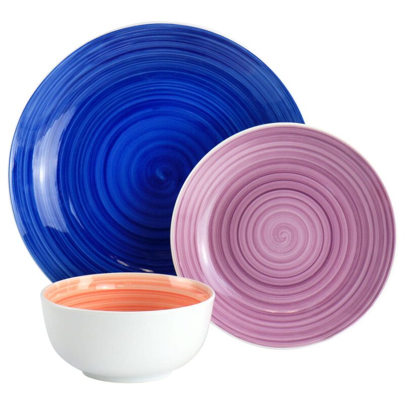 Gibson Home Color Vibes Fine Ceramic 12 Piece Dinnerware Set - Image 2