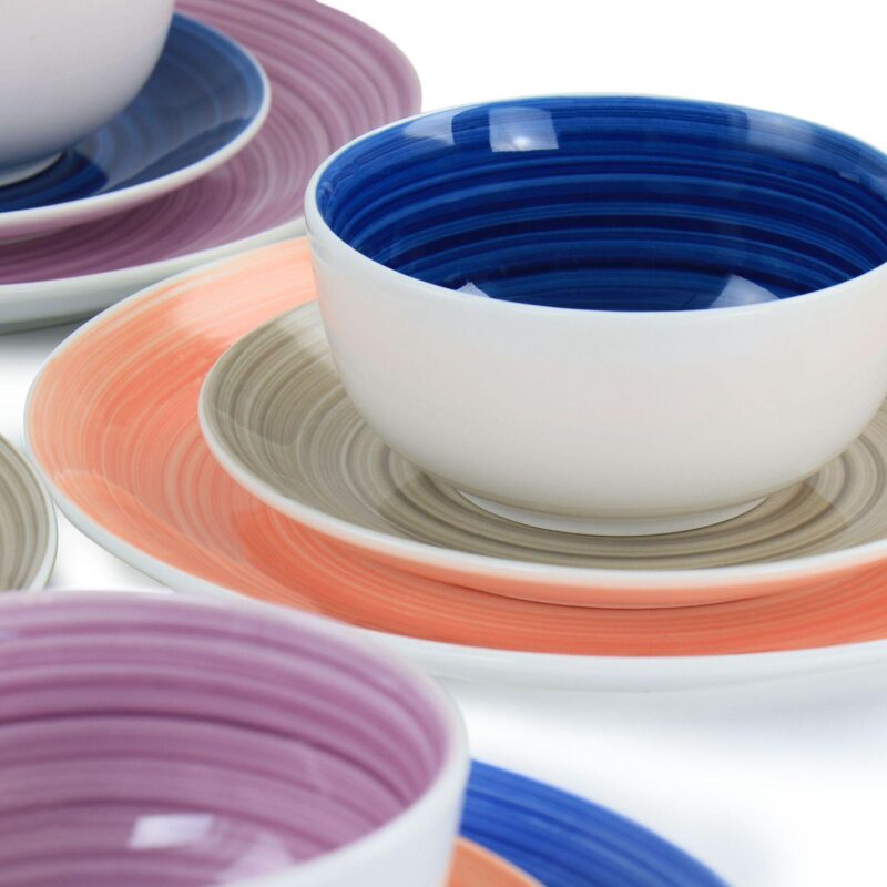 Gibson Home Color Vibes Fine Ceramic 12 Piece Dinnerware Set - Image 4