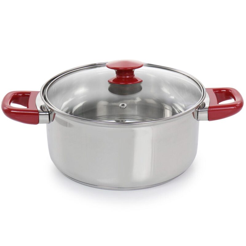 Gibson Home Crawson 7 Piece Stainless Steel Cookware Set - Image 4