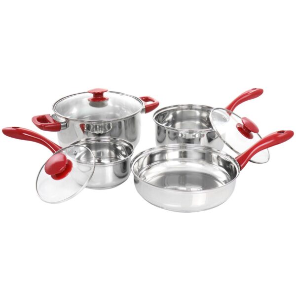 Gibson Home Crawson 7 Piece Stainless Steel Cookware Set