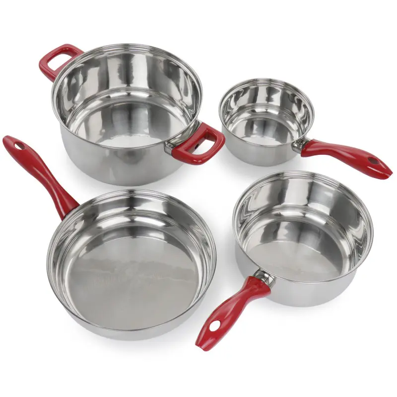 Gibson Home Crawson 7 Piece Stainless Steel Cookware Set - Image 3