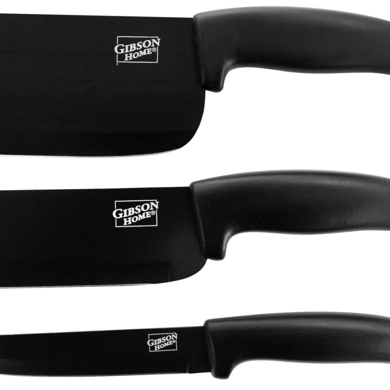 Gibson Home Edge Craft 4 Piece Nonstick Stainless Steel Cutlery Set with Cutting Board - Image 4
