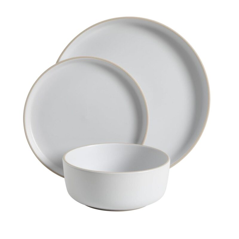 Gibson Home Everyday Essential White Dinnerware Set, 12-Piece Set - Image 5