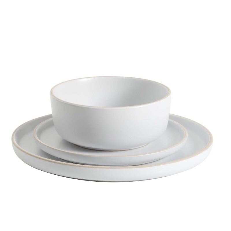 Gibson Home Everyday Essential White Dinnerware Set, 12-Piece Set - Image 4