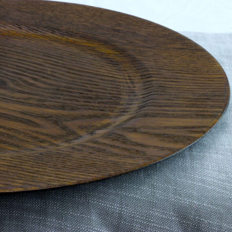 Gibson Home Feri 13  Wooden Skin Luxe Chargers - Image 3