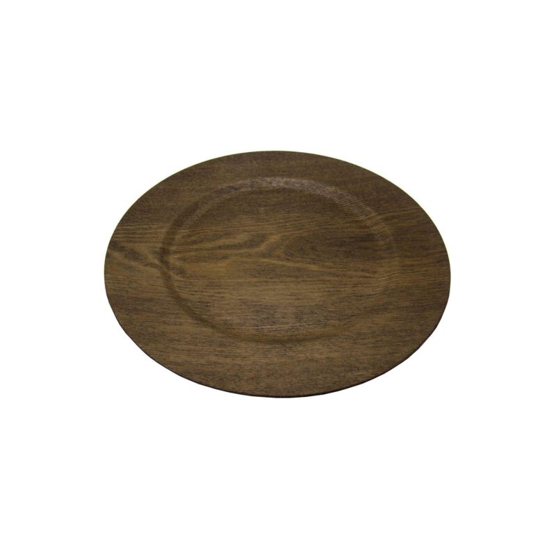 Gibson Home Feri 13  Wooden Skin Luxe Chargers - Image 2