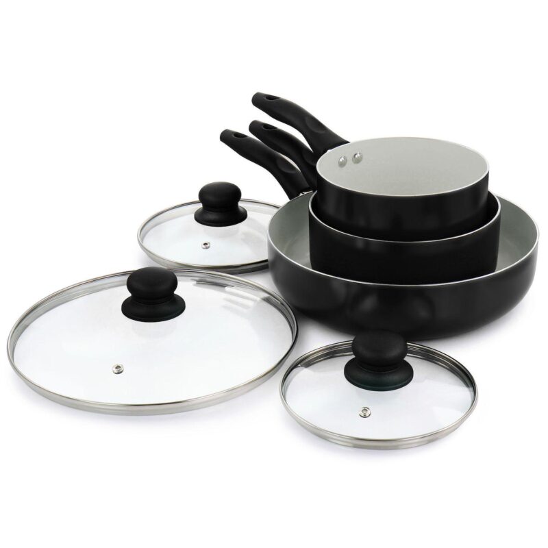 Gibson Home Gazebo Ceramic Nonstick Aluminum 11 Piece Cookware Set - Image 3