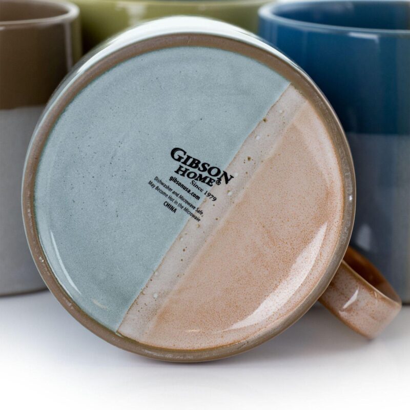 Gibson Home Glasgow 4 Piece 19.5 Ounce Fine Ceramic Cup Set - Image 4