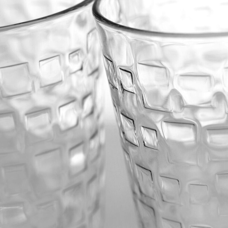 Gibson Home Great Foundations 4-Piece 16 Ounce Tumbler Set, Square Pattern - Image 2
