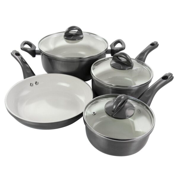 Gibson Home Hestonville 7 Piece Aluminum Nonstick Cookware Set with Bakelite Handles