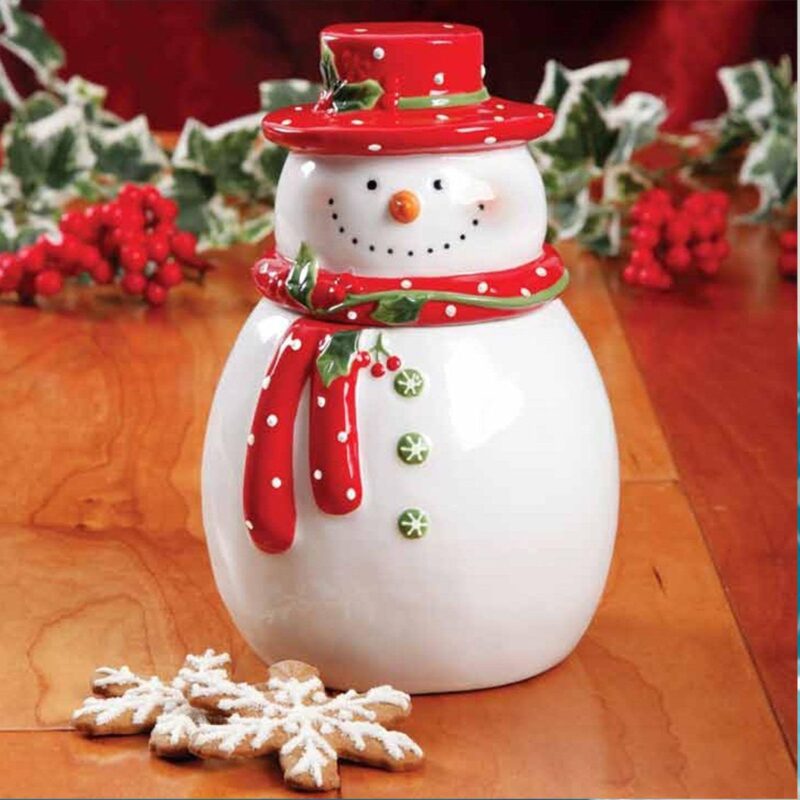 Gibson Home Jolly Plenitude 7.5  Snowman Cookie Jar - Image 2