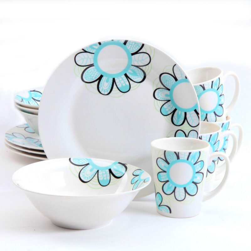 Gibson Home Lush Blossom 12pc Dinnerware Set - Image 2