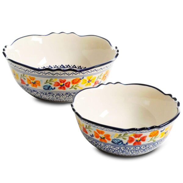 Gibson Home Luxembourg 2 Piece Stoneware Bowl Set