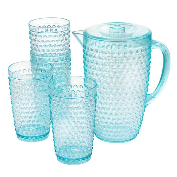 Gibson Home Malone 5 Piece Plastic Pitcher and Tumbler Set