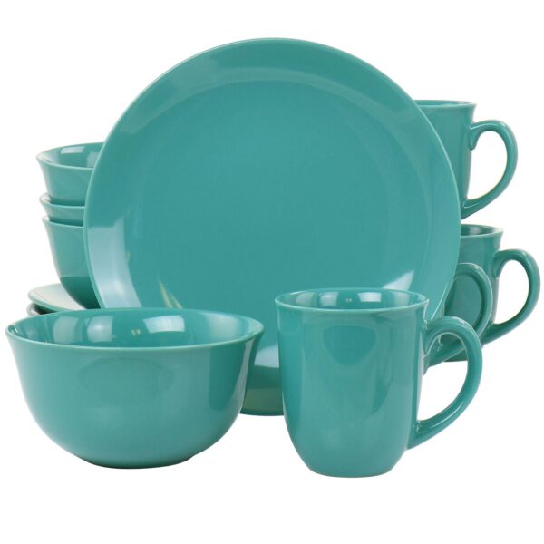 Gibson Home Mercer 12 Piece Round Stoneware Dinnerware Set