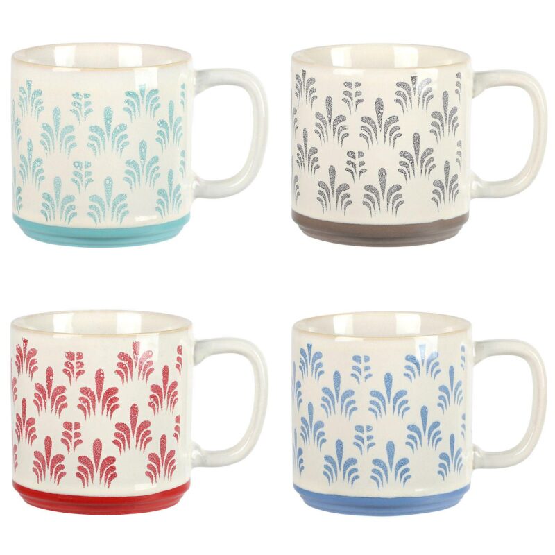 Gibson Home Morning Mist 4 Piece 18 Ounce Stoneware Mug Set - Image 3