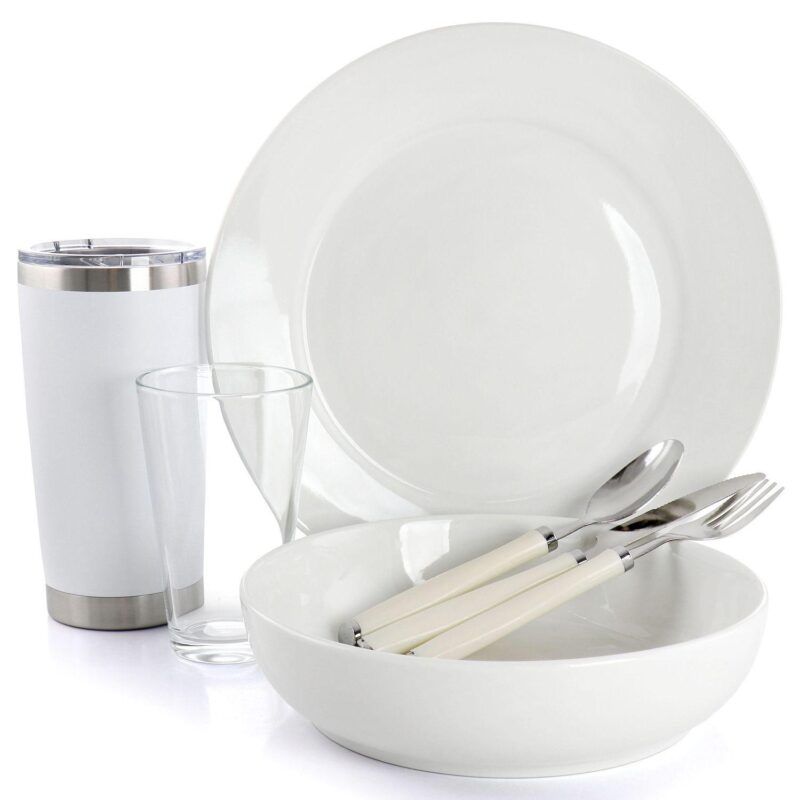Gibson Home Nobella 14 Piece Fine Ceramic Dinnerware Set - Image 2