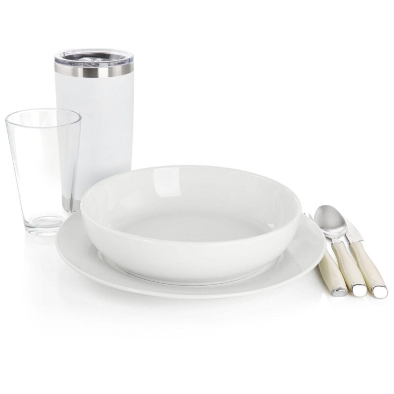 Gibson Home Nobella 14 Piece Fine Ceramic Dinnerware Set - Image 3