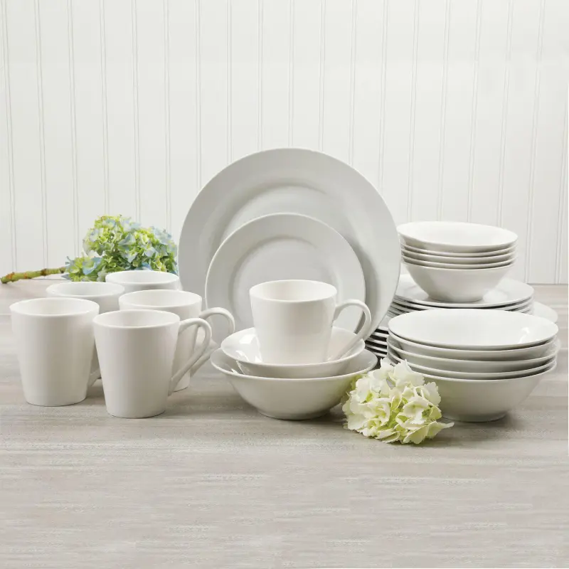 Gibson Home Noble Court 30 Piece Ceramic Dinnerware Set - Image 2