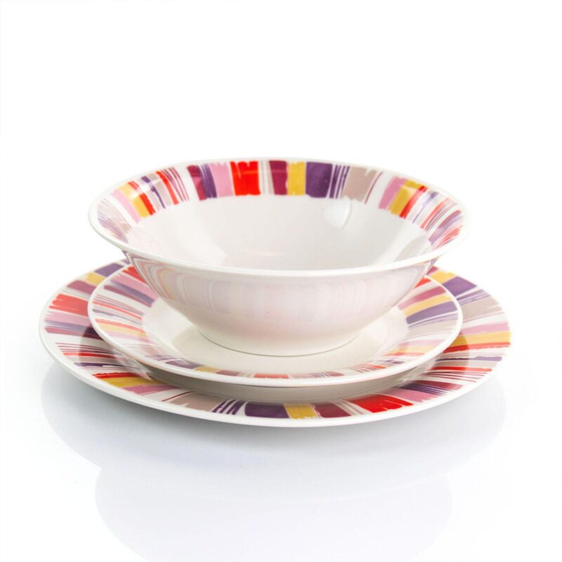 Gibson Home Orleans 12 Piece Ceramic Dinnerware Set - Image 2