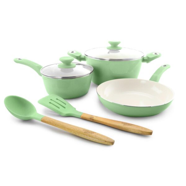 Gibson Home Plaza Caf 7 Piece Aluminum Nonstick Cookware Set