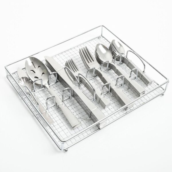 Gibson Home Prato 65 Piece Flatware Set with Wire Caddy