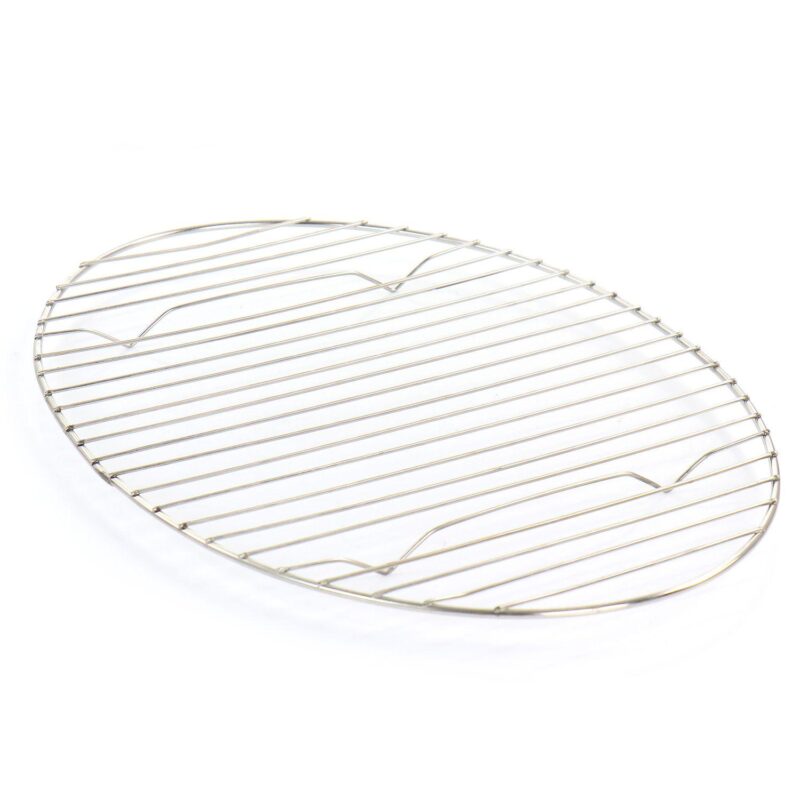 Gibson Home Radiance 17.5 Inch Stainless Steel Copper Plated Oval Roaster with Lid and Roasting Rack - Image 4