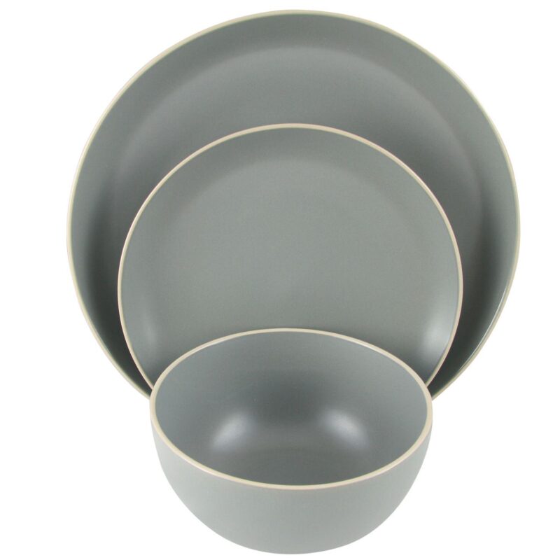 Gibson Home Rockaway 12 Piece Stoneware Dinnerware Set - Image 5