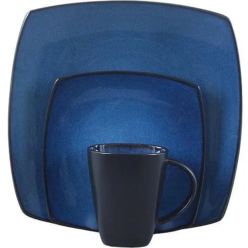 Gibson Home Soho Lounge Square Stoneware 16 Piece Dinnerware Set, Blue 10 Gibson Home Soho Lounge Square Stoneware 16 Piece Dinnerware Set, Blue - Image 10