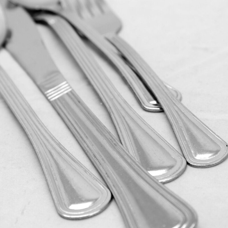 Gibson Home South Bay 65 Piece Stainless Steel Flatware Service Set with Wire Caddy - Image 2