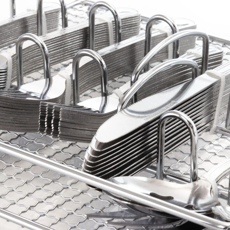 Gibson Home South Bay 65 Piece Stainless Steel Flatware Service Set with Wire Caddy - Image 5