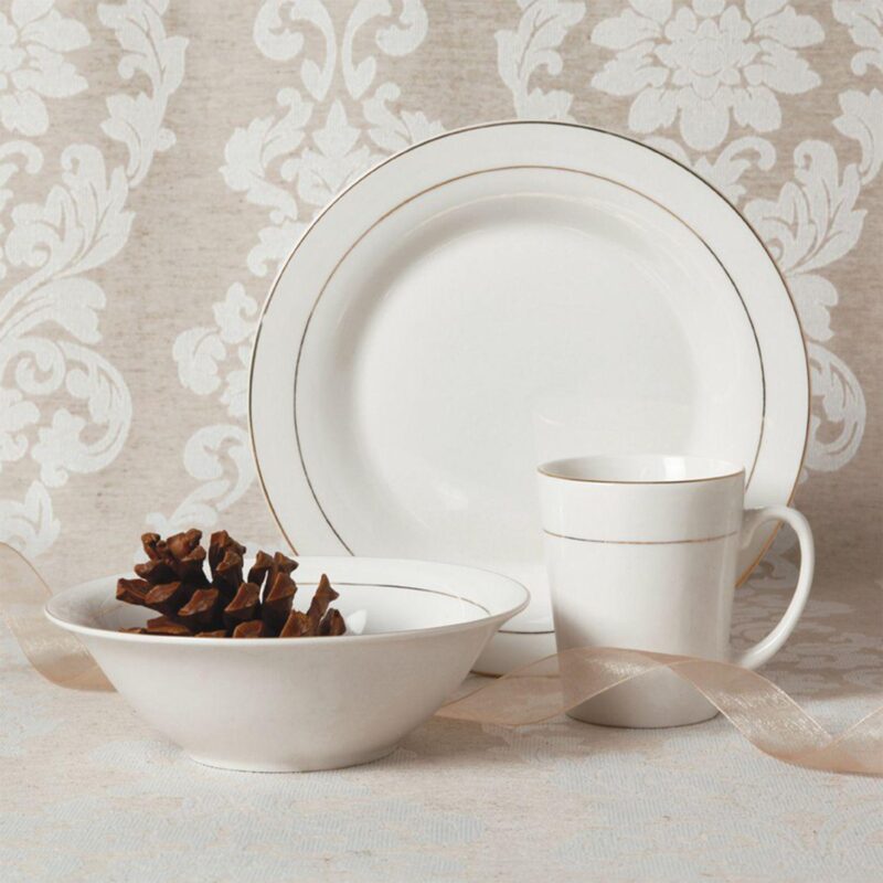 Gibson Home Tuxedo Deluxe 12-Piece Dinnerware Set - Image 4