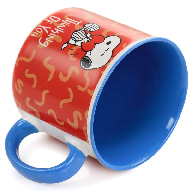 Gibson Peanuts Snoopy Songs 4 Piece 21oz Stoneware Mug Set in Assorted Designs - Image 4
