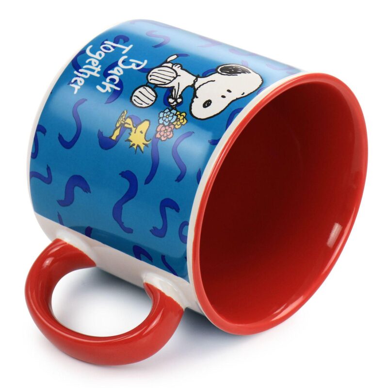 Gibson Peanuts Snoopy Songs 4 Piece 21oz Stoneware Mug Set in Assorted Designs - Image 3