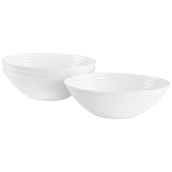 Gibson Ultra Patio 4 Piece Tempered Opal Glass Cereal Bowl Set