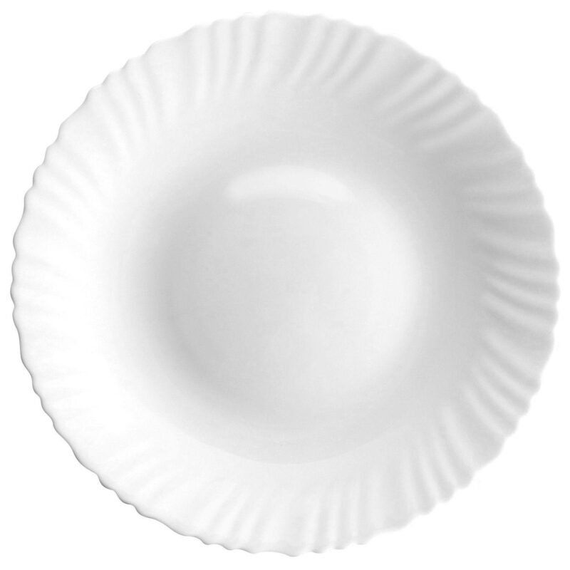 Gibson Ultra Radley 12 Piece Tempered Opal Glass Dinnerware Set in White - Image 4