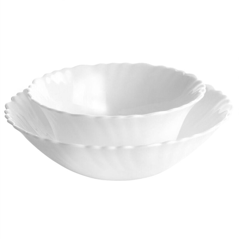 Gibson Ultra Radley 12 Piece Tempered Opal Glass Dinnerware Set in White - Image 5