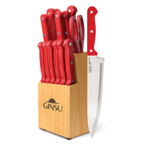 Ginsu Kiso 14-pc. Natural Knife Block Set