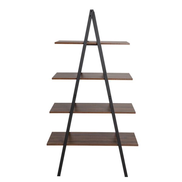 Glitzhome 4 Tier Industrial Ladder Bookshelf