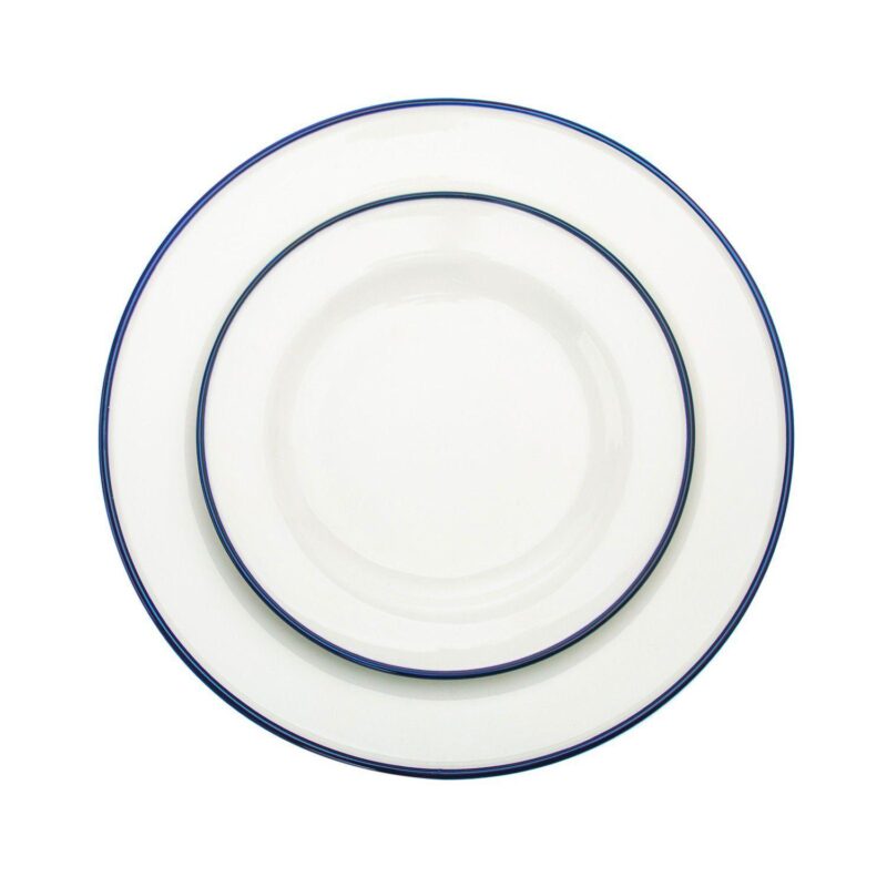 Godinger Silver Bistro Contrast Rim Porcelain 16-Piece Dinnerware Set, Service For 4 - Image 3