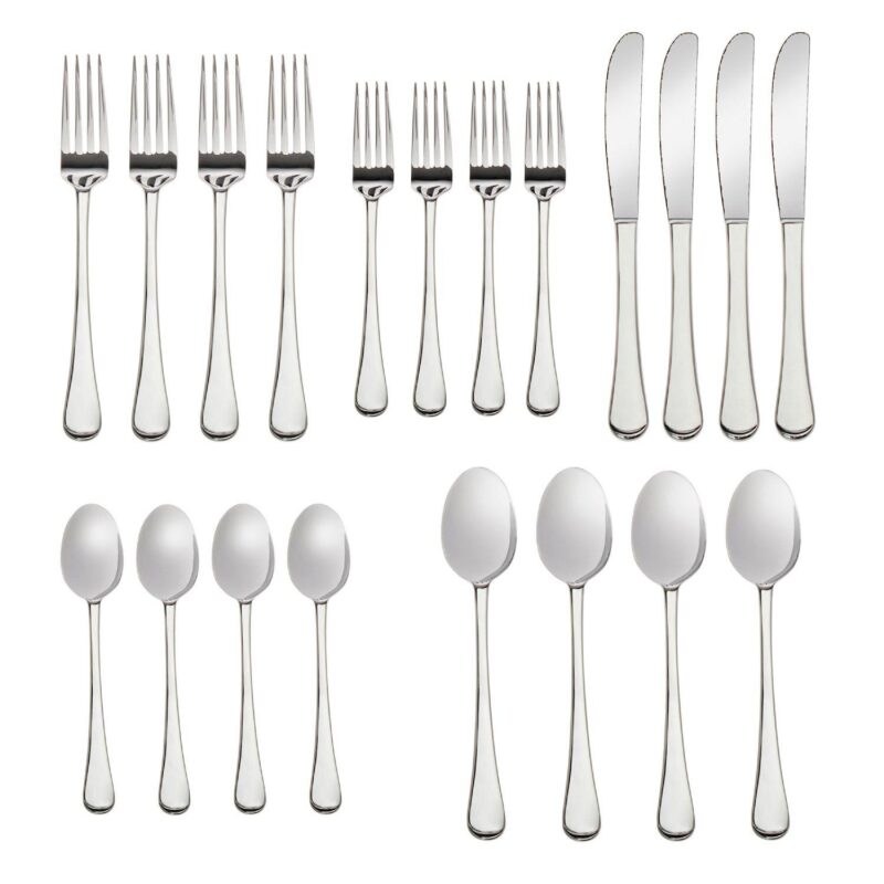 Godinger Silver Infinity Mirrored 18/0 Stainless Steel 20-Piece Flatware Set, Service For 4 - Image 2
