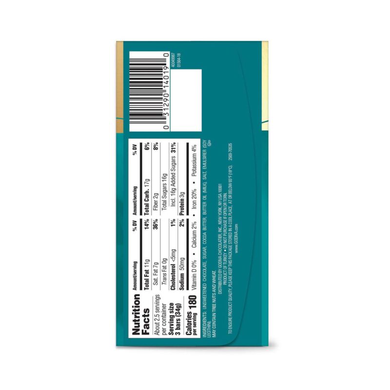 Godiva Signature 12 Pack of 8 Sea Salt Dark Chocolate Mini Bars - Image 2