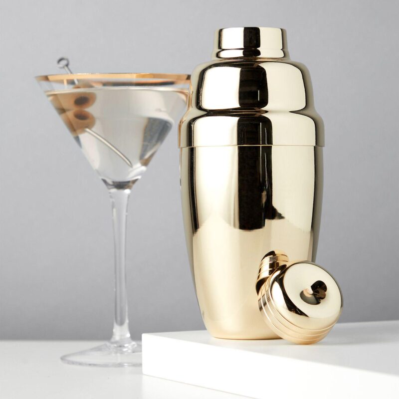 Gold Heavyweight Cocktail Shaker by Viski - Image 2