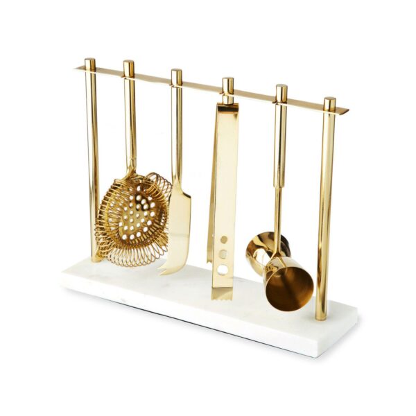 Gold and Marble Bar Tool Set By Twine