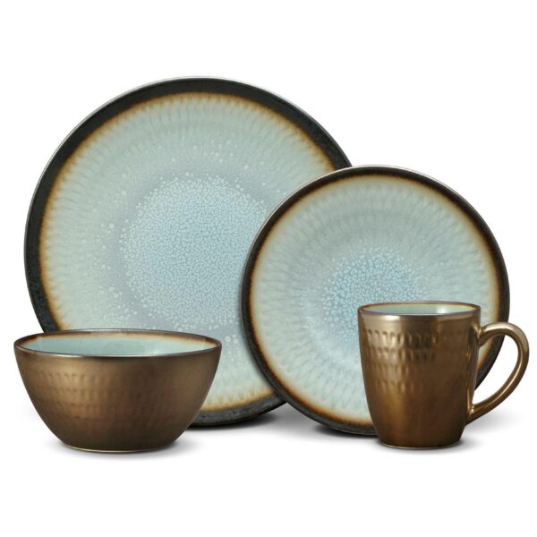 Gourmet Basics Anastasia Embossed 16-pc. Dinnerware Set